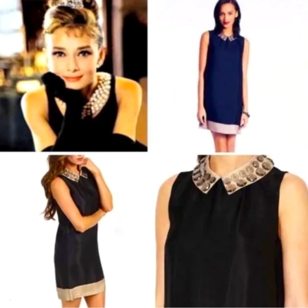 Kate Spade black dress. Size 4. Jeweled collar. Great condition.